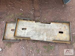 lot 99 image: 2X Skid loader mounting plates....