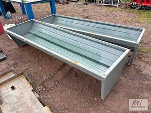 lot 100 image: 2X Steel feeding trough....