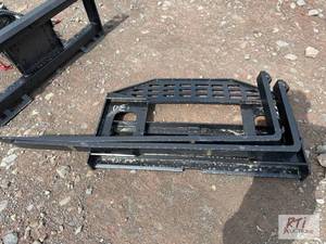 lot 130 image: Pallet forks for skid loader with 6...