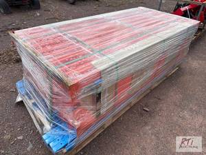 lot 136 image: (6) sections of heavy metal storage...
