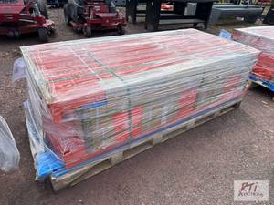 lot 141 image: (6) sections of heavy metal storage...