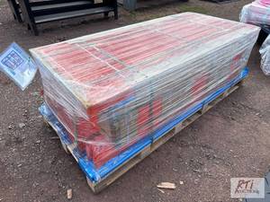 lot 142 image: (6) sections of heavy metal storage...