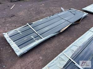 lot 159 image: 50X 3ft x 12ft black metal siding ...