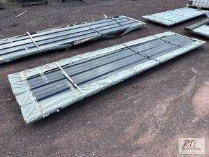 lot 160 image: 50X 3ft x 12ft black metal siding ...