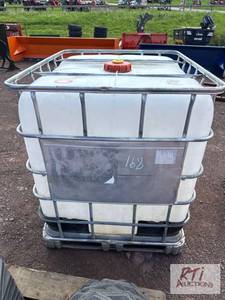 lot 168 image: 275 gallon caged poly tank....