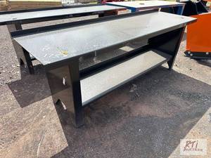 lot 173 image: 90in light duty painted steel work ...