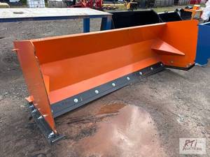 lot 176 image: 8ft skid loader mounted snow pusher...