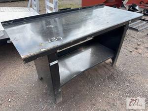 lot 189 image: 5ft light duty painted workbench....