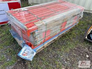lot 203 image: (6) sections of heavy metal storage...