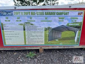 lot 205 image: 20ft x 30ft all steel carport with ...