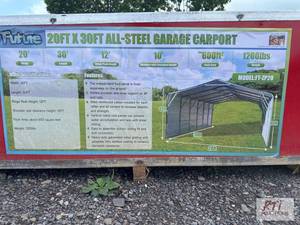 lot 208 image: 20ft x 30ft all steel carport with ...