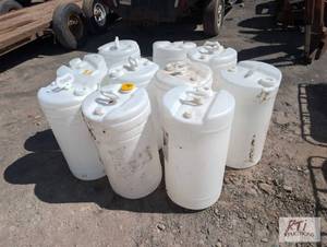 lot 243B image: Group of plastic small barrels....