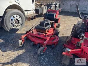 lot 113 image: Gravely walk behind mower. 48in dec...
