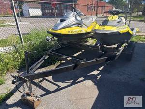 lot 122 image: 2015 Sea-Doo Spark and 2003 Bomb...