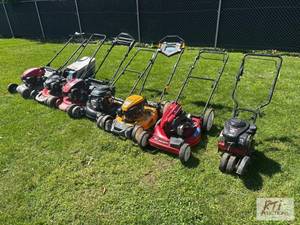 lot 131 image: Lot of (6) push mowers and (1) edge...