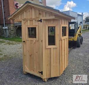 lot 144 image: 5 ft x 5 ft hunting shack. 8 window...