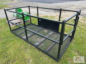 lot 172 image: 4ft x 8ft man basket with skid load...
