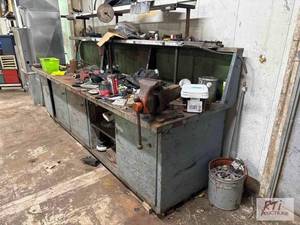 lot 237 image: Workbench, approximately 10ft width...