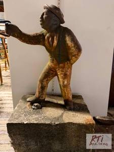 lot 261 image: Vintage painted cast iron lawn Jock...