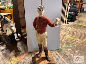 lot 262 image: Vintage painted cast iron lawn Jock...