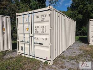 lot 18 image: 20ft shipping container, 8.5ft tall...