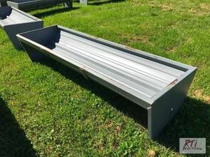 lot 51 image: 90in steel feeding trough. MDI Ite...