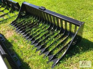 lot 96 image: 76in rock bucket with high sides fo...