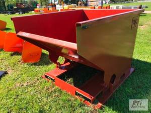 lot 105 image: Self tipping dump hopper with fork ...