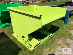 lot 107 image: Self tipping dump hopper with fork ...