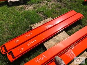 lot 119 image: 2X Pair of 76in fork extensions. M...