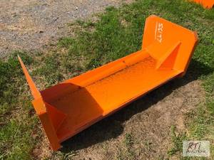 lot 123 image: 4ft snow pusher for mini skid loade...