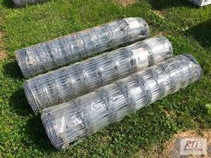lot 207 image: 3X Roll of 4ft x 130ft wire fence. ...