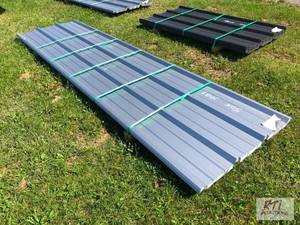 lot 208 image: 50X 3x12 gray metal roofing  sidin...