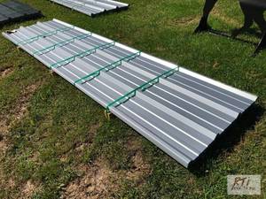 lot 209 image: 50X 3x12 gray metal roofing  sidin...