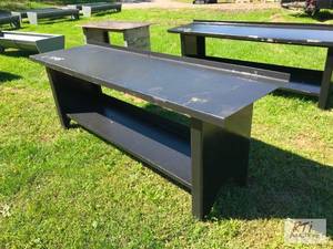 lot 230 image: 90in light duty painted steel work ...