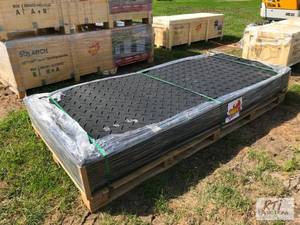 lot 244 image: 15X 4ft x 8ft plastic ground mats. ...