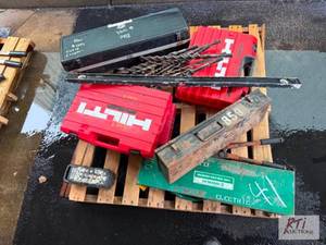 lot 41 image: Pallet with HILTI hammer drill, GRE...
