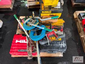 lot 46 image: Pallet of power tools, HILTI, DeWAL...