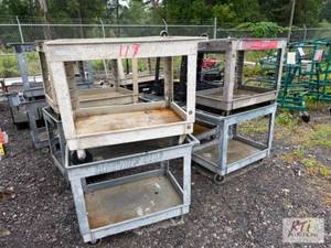 lot 119 image: Quantity of roller carts. #119...