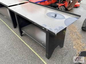 lot 883 image: 60-inch light duty painted steel wo...