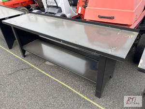 lot 884 image: 90-inch light duty painted steel wo...