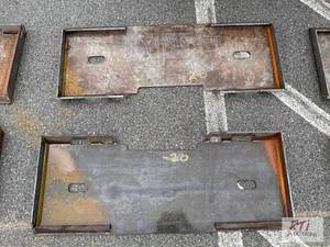 lot 965 image: 2X solid skid loader mounting plate...