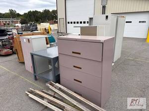 lot 986 image: Large group of steel cabinets of de...