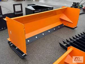 lot 1024 image: 8-foot snow pusher for skid loader ...