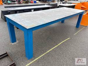 lot 1027 image: Heavy duty steel welding table 42 x...