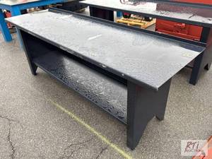lot 1035 image: 90-inch light duty painted steel wo...
