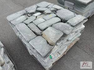 lot 1056 image: Tumbled bluestone pavers...