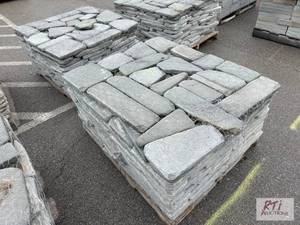 lot 1057 image: 2X Tumbled bluestone pavers...