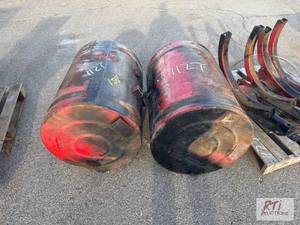 lot 1127 image: (2) Truck fuel tanks with straps...