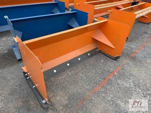 lot 1264 image: 6-foot snow pusher for skid loader ...
